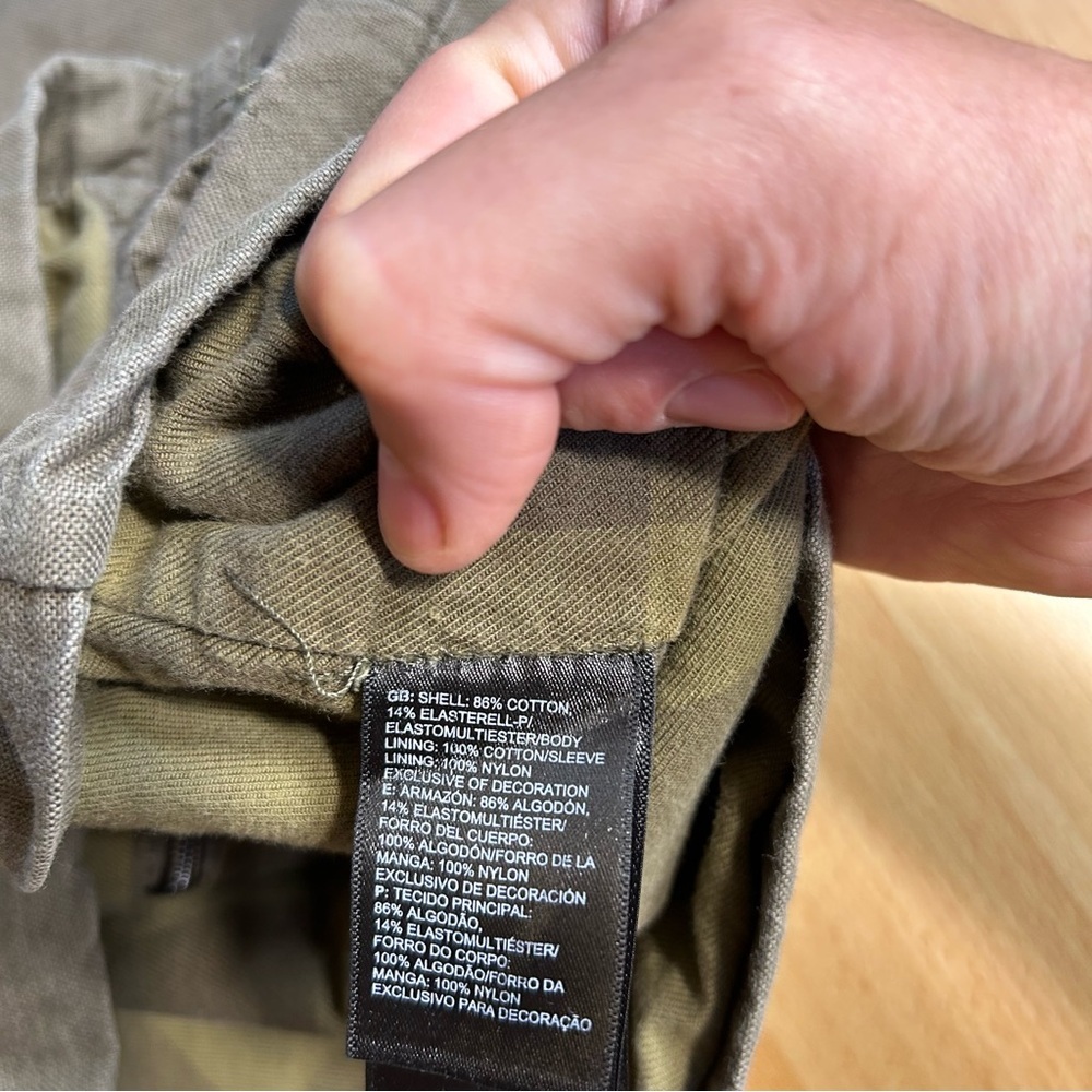 The North Face Utility Flannel Lined Cargo Chore Jacket Olive Green SM‎ - Picture 5 of 11